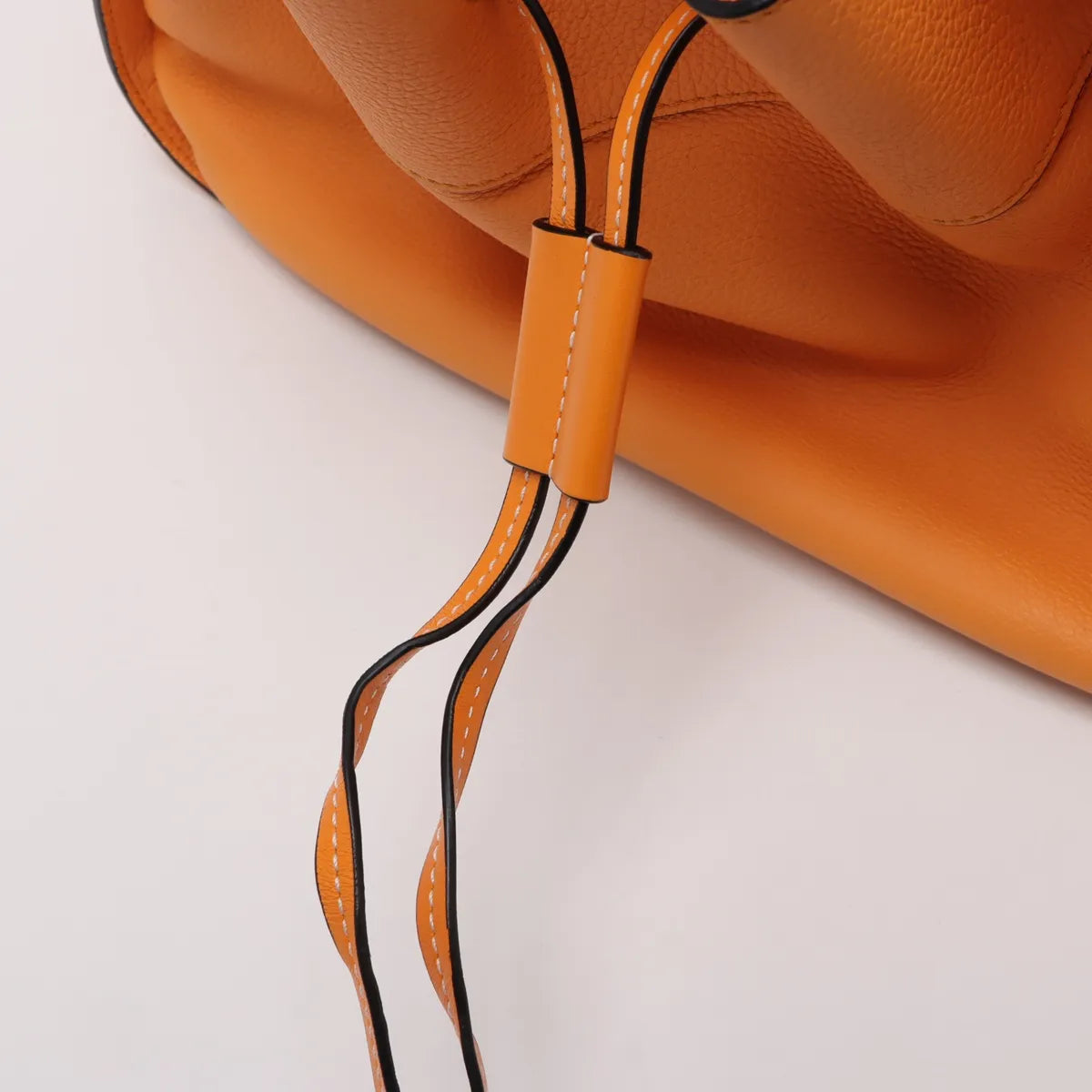 Loewe Hammock Drawstring Medium Leather Two-Way Shoulder Bag Orange