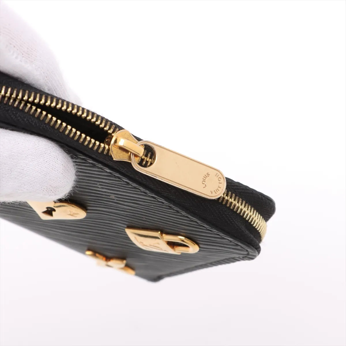 Louis Vuitton Epi Love Lock Zippy Coin Purse Black