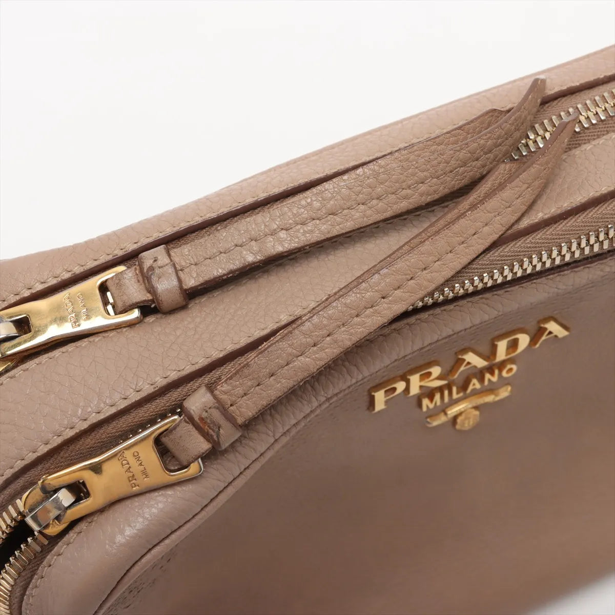 Prada Vitello Phenix Leather Camera Bag Beige