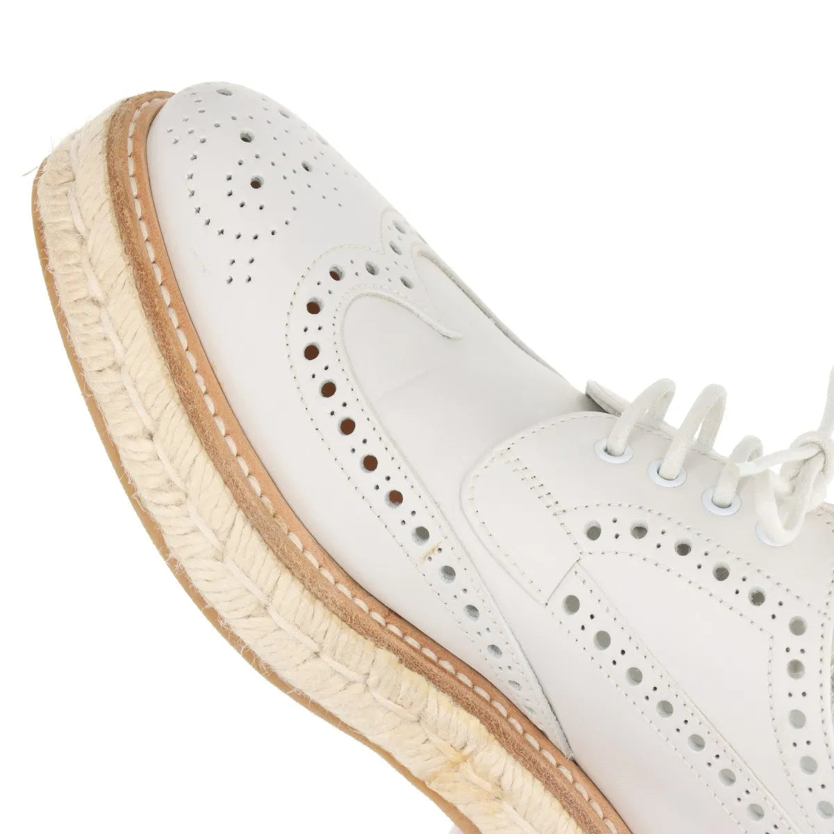 Church's Perforated Leather Keely Espadrilles Shoes White