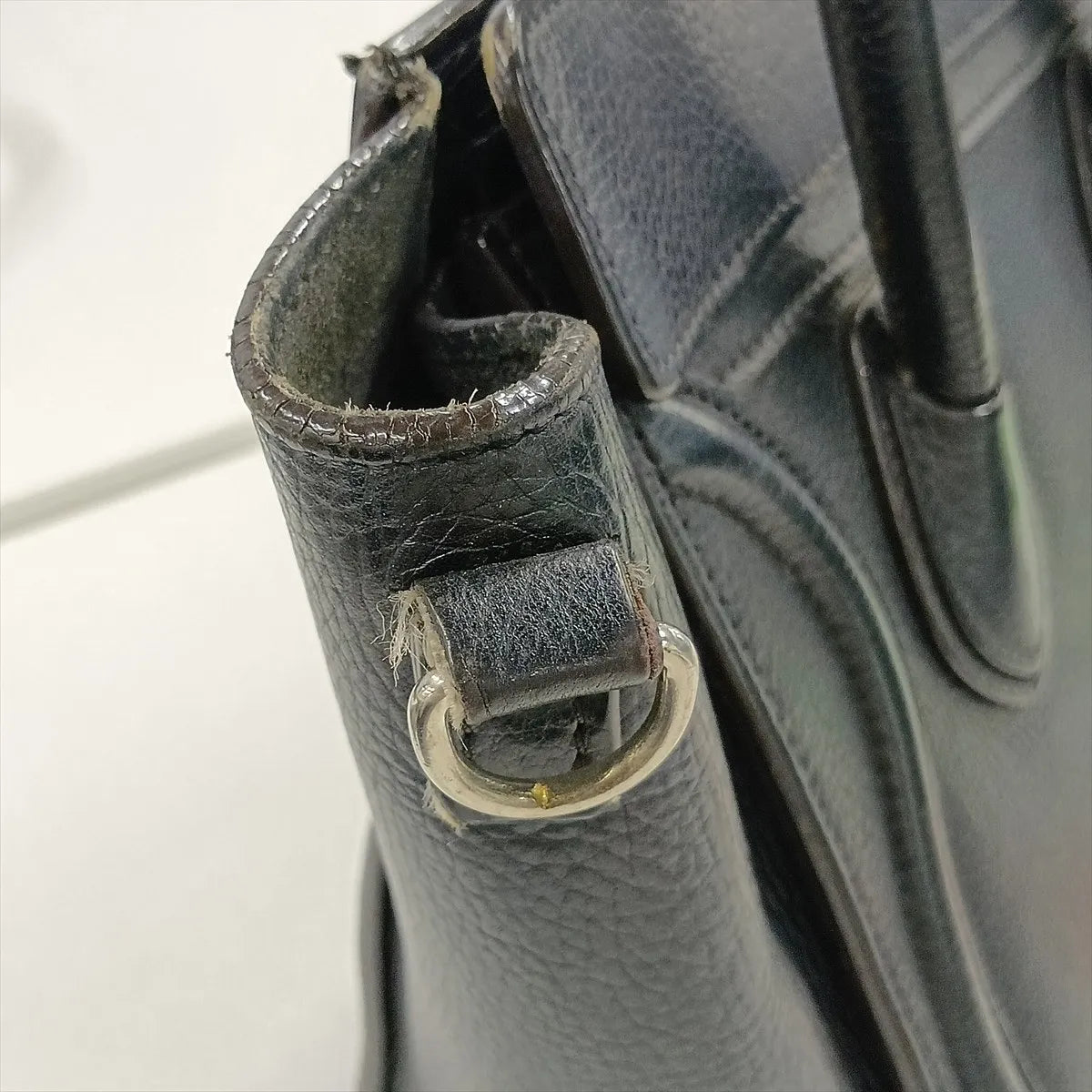 Celine Luggage Nano Shopper Leather Two-Way Handbag Black