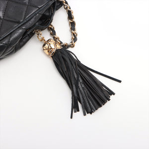 Chanel Matelasse Lambskin Two Way Shoulder Bag Black