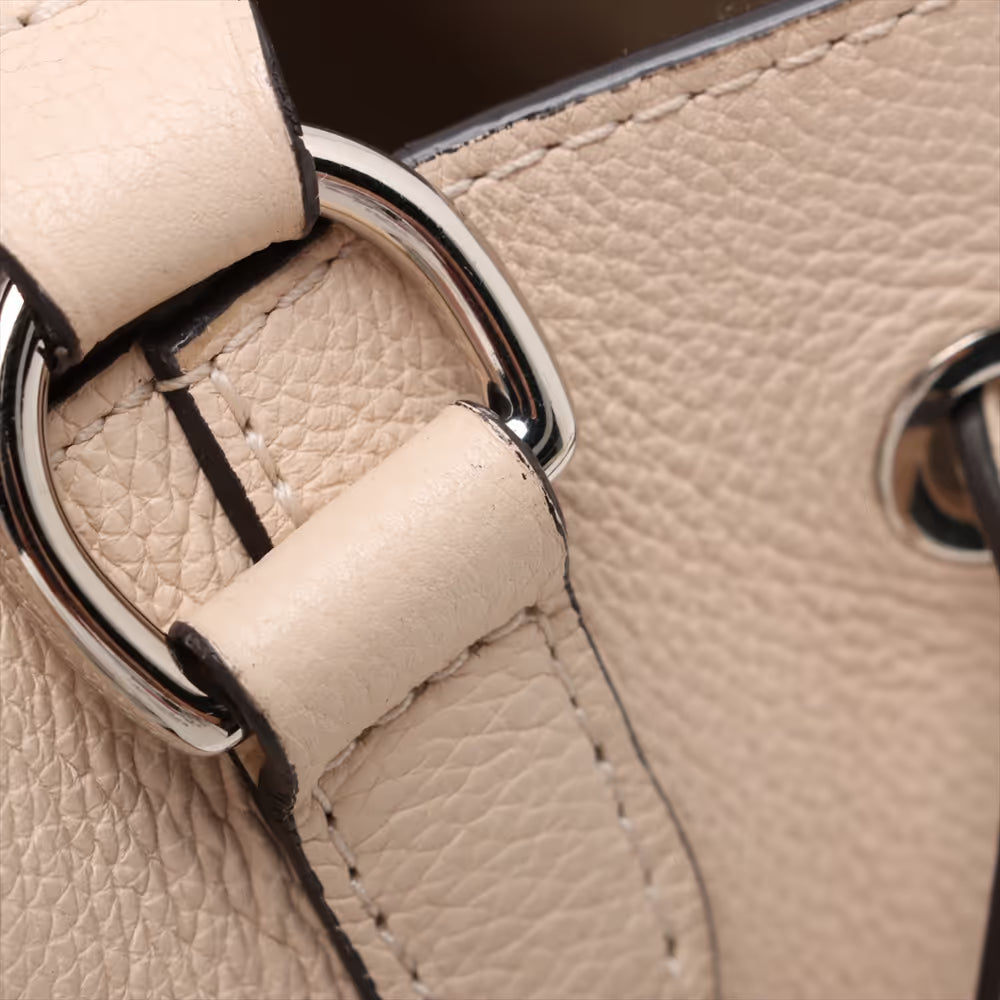 Louis Vuitton Lock Me Flower Bucket Shoulder Bag Beige