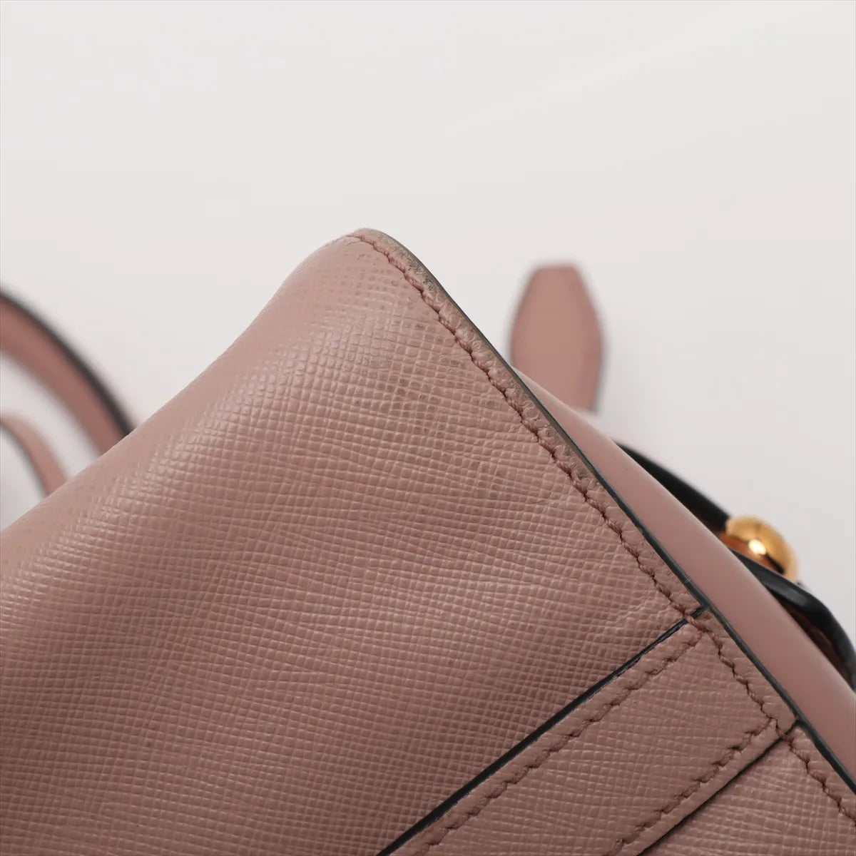 Prada Saffiano Leather Two-Way Handbag Pink