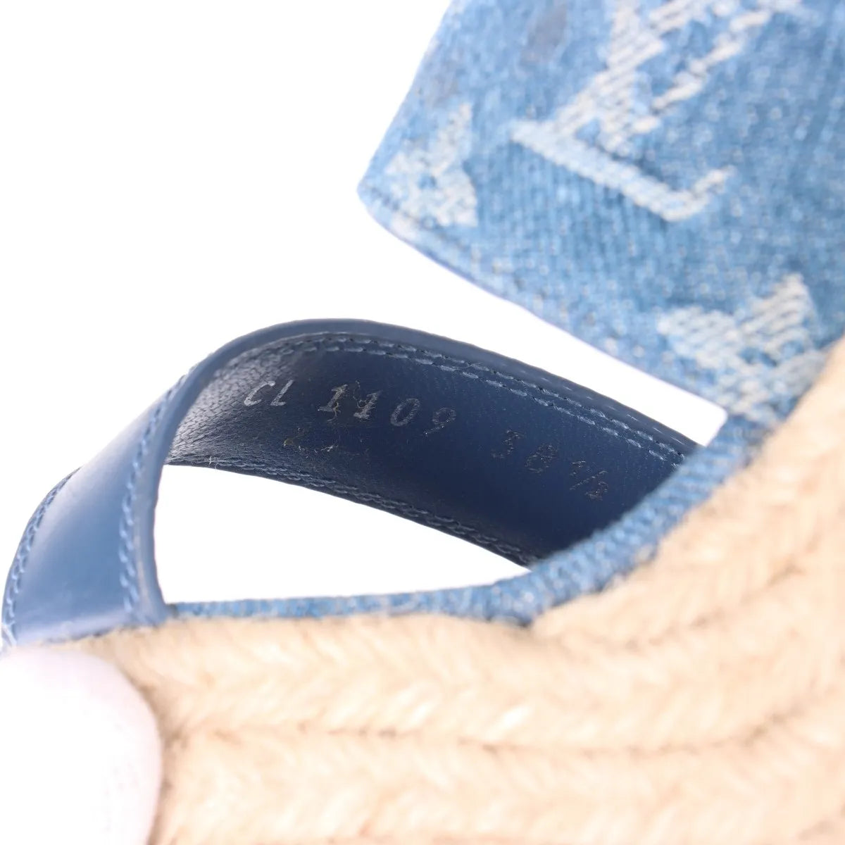 Louis Vuitton Monogram Starboard Denim Wedge Sandal Blue