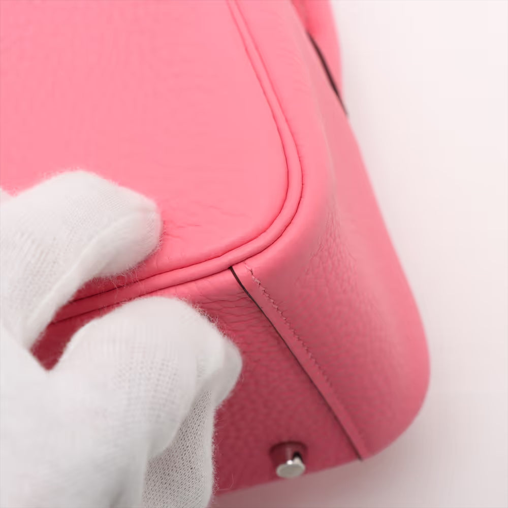 Hermès Lindy Mini 20 Taurillon Clemence Rose Azalee