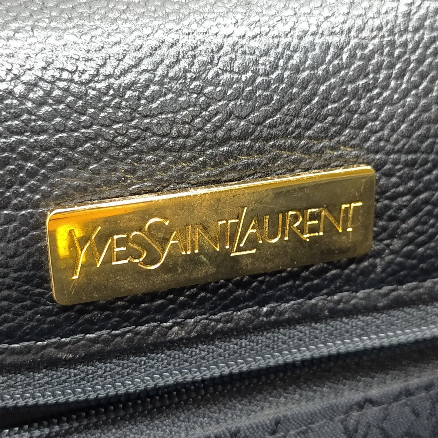 Yves Saint Laurent Leather Clutch Bag Black