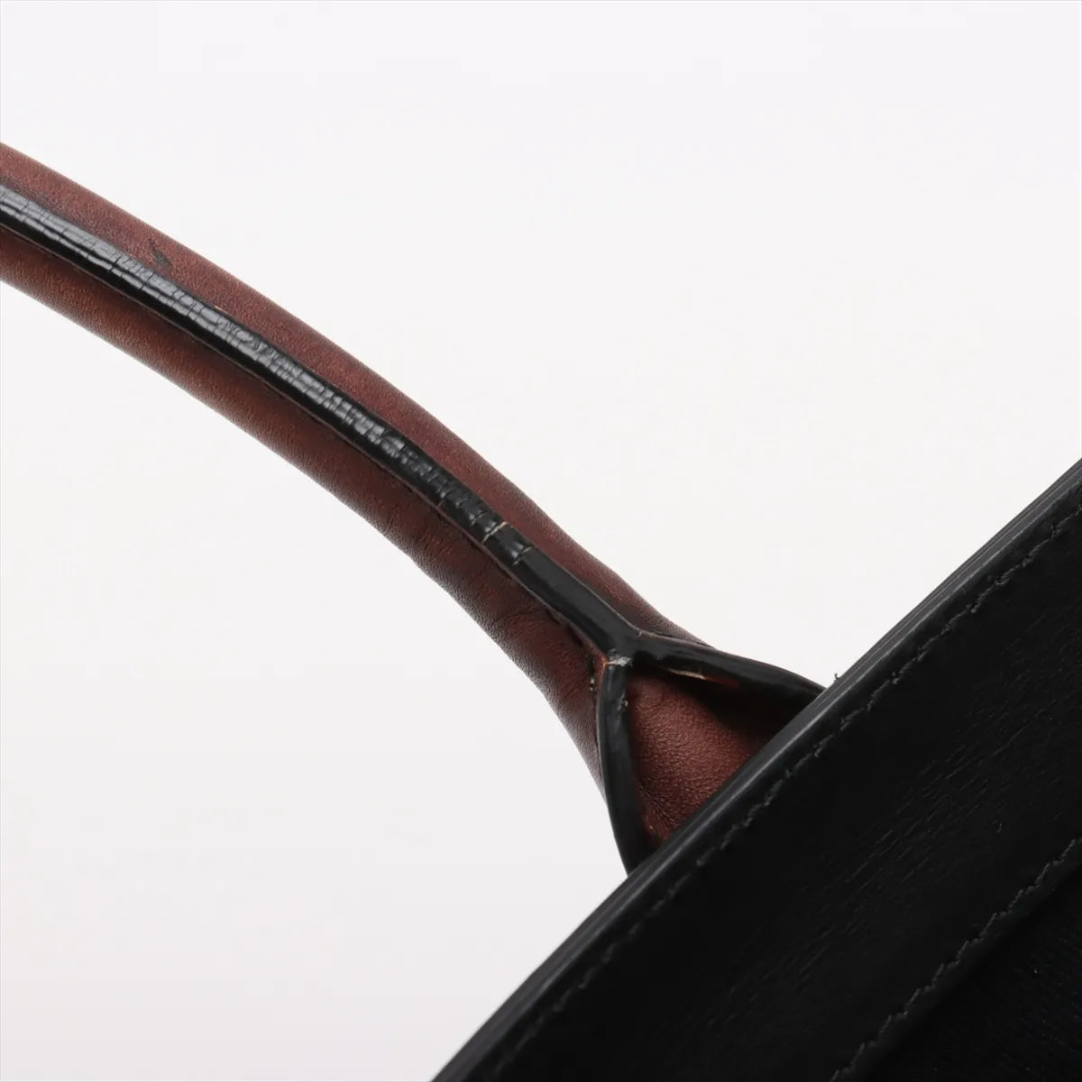 Berluti Forever Leather Tote Bag Black x Brown