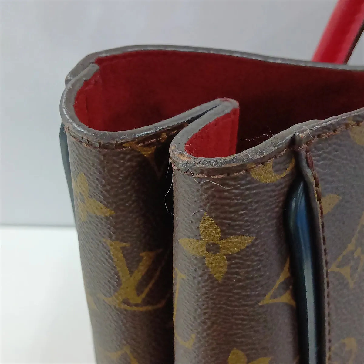 Louis Vuitton Monogram x Leather Kimono PM Brown x Red