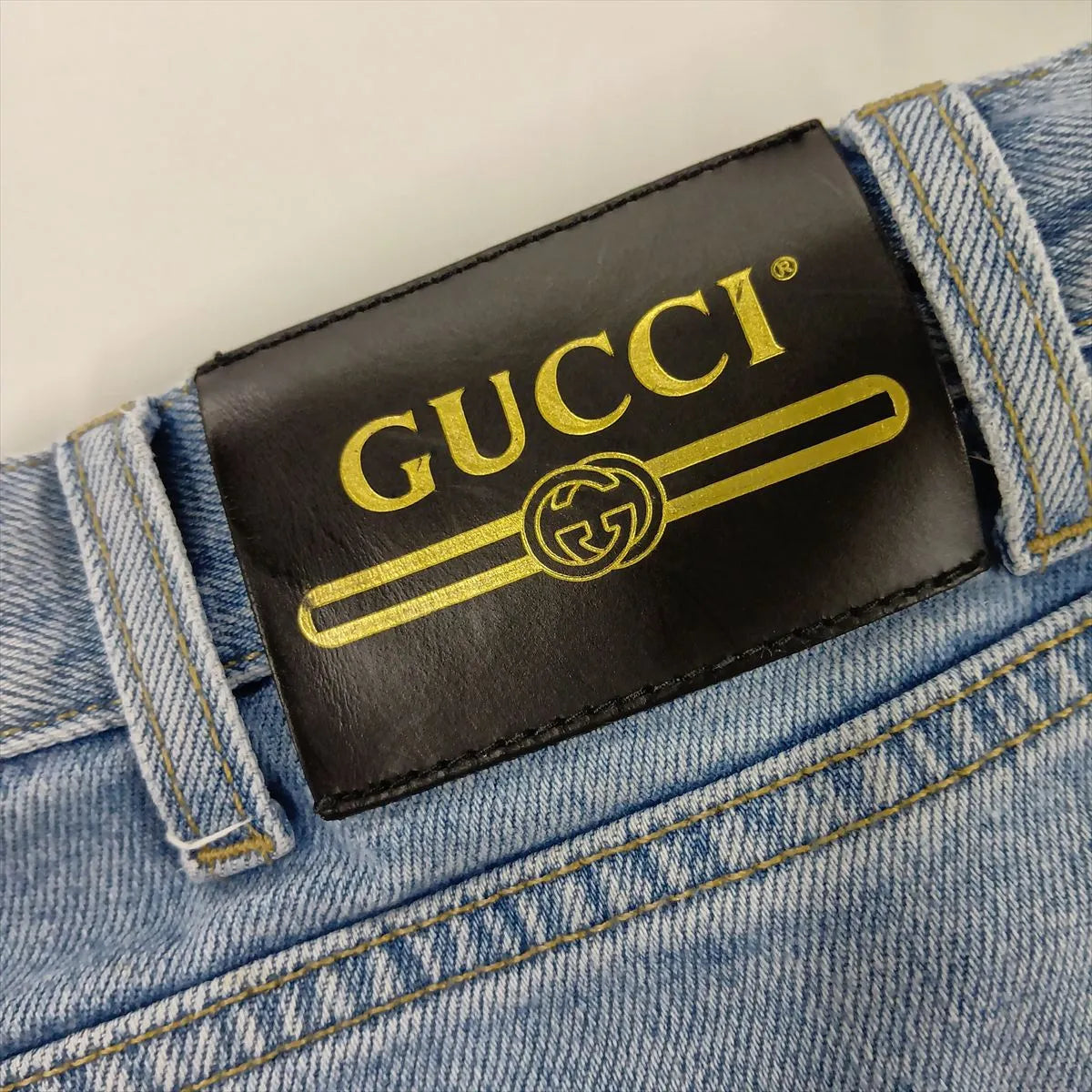 Gucci Cotton Denim Pants Blue
