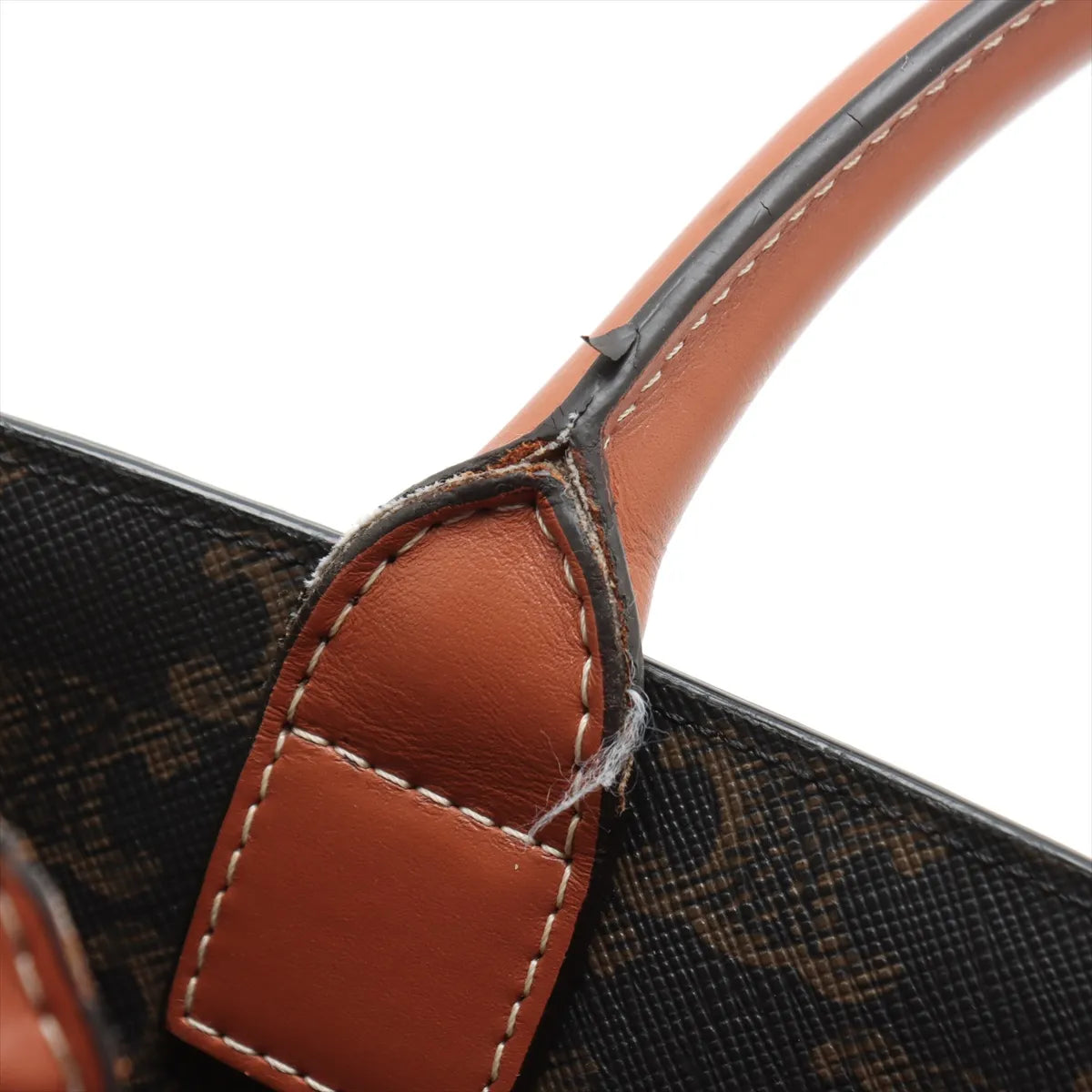 Celine Vertical Cabas Leather Two-Way Mini Tote Bag Brown