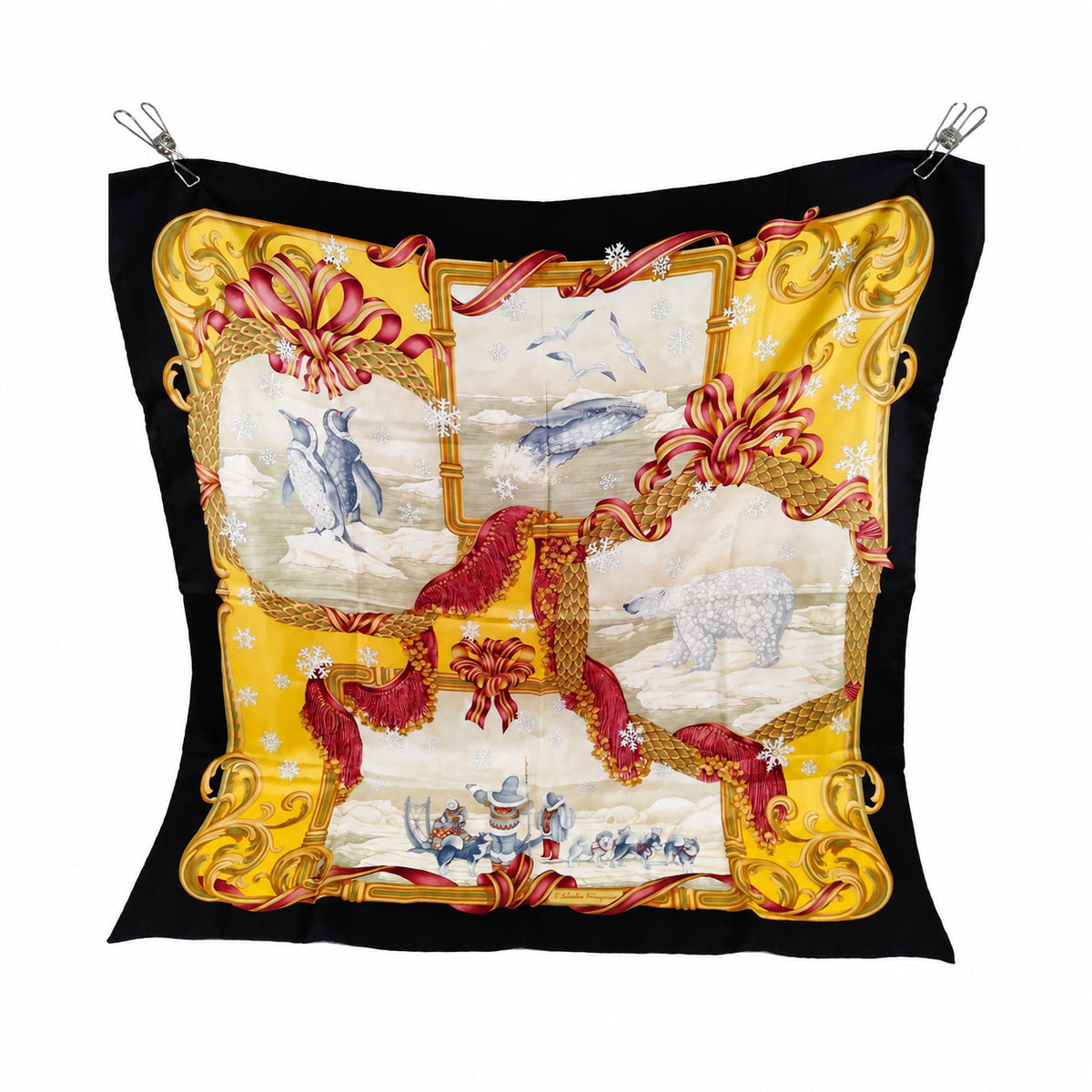 Salvatore Ferragamo Winter Wildlife Silk Scarf — product view