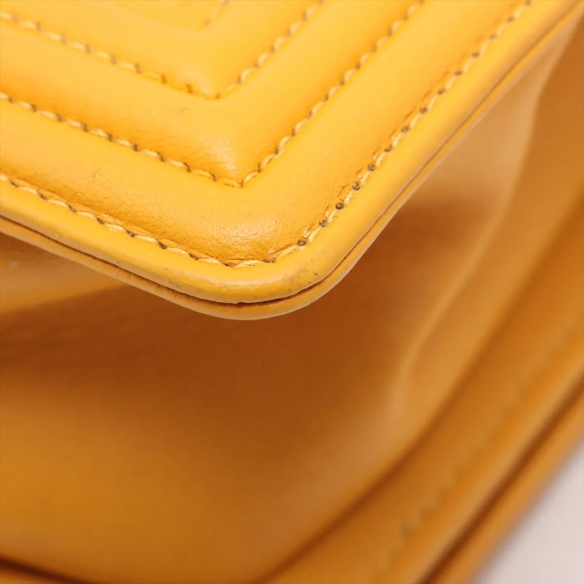 Chanel Boy Chanel 25 Lambskin Chain Shoulder Bag Yellow