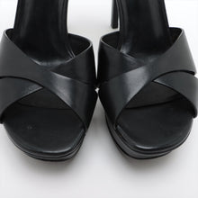 Load image into Gallery viewer, Saint Laurent Paris Leather Heel Sandals Black