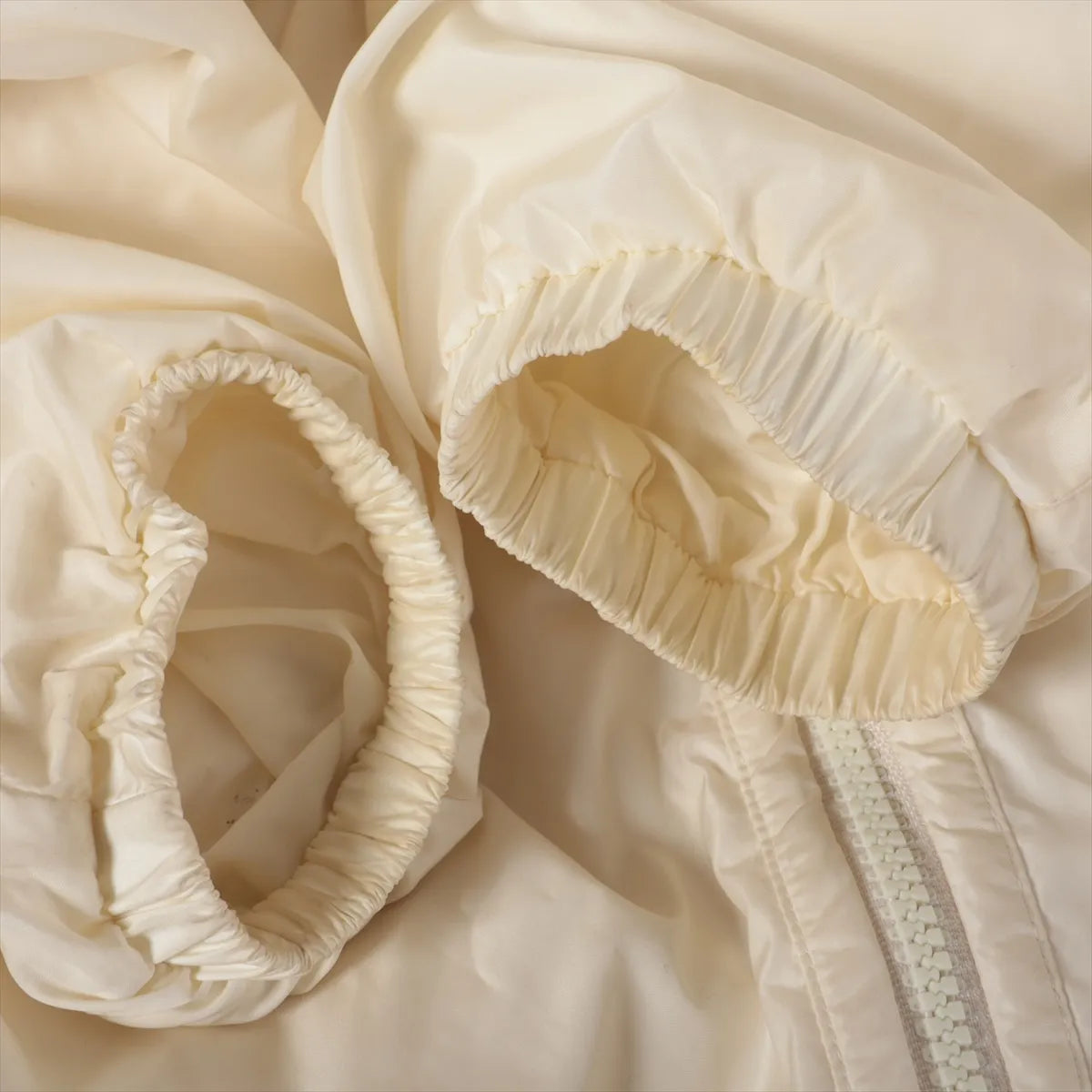 Moncler Ruffle Nylon Jacket Ivory