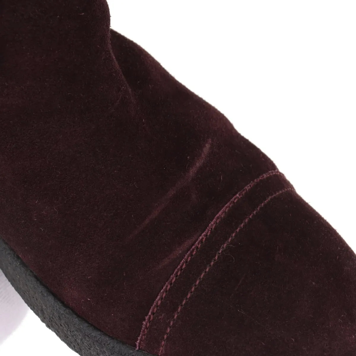 Chanel CC Logo Mouton Long Boots Bordeaux