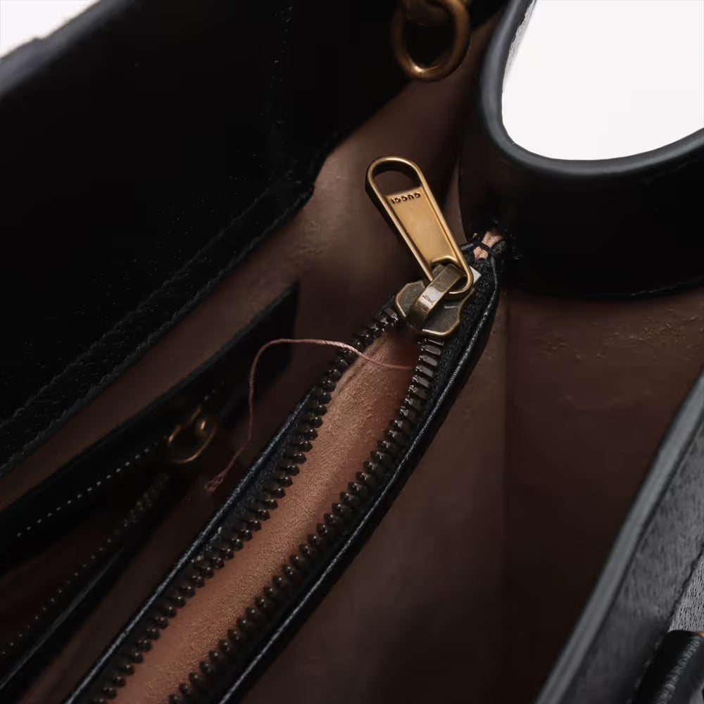 Gucci Bamboo Diana Pigskin Two-Way Handbag Black