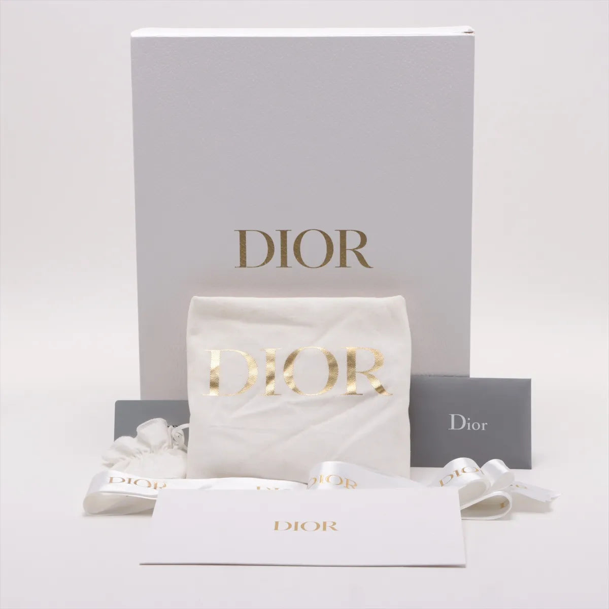 Christian Dior Lady D-Lite Medium Canvas Two-Way Shoulder Bag White x Blue