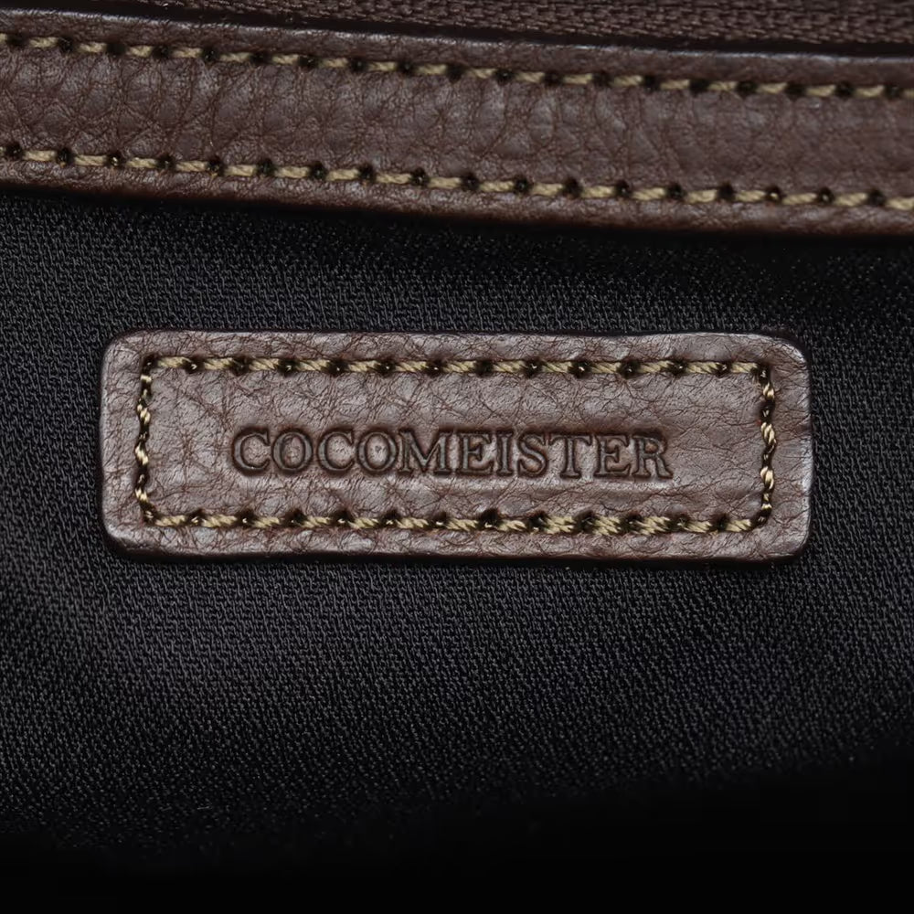 Cocomister Leather Two-Way Boston Bag Brown