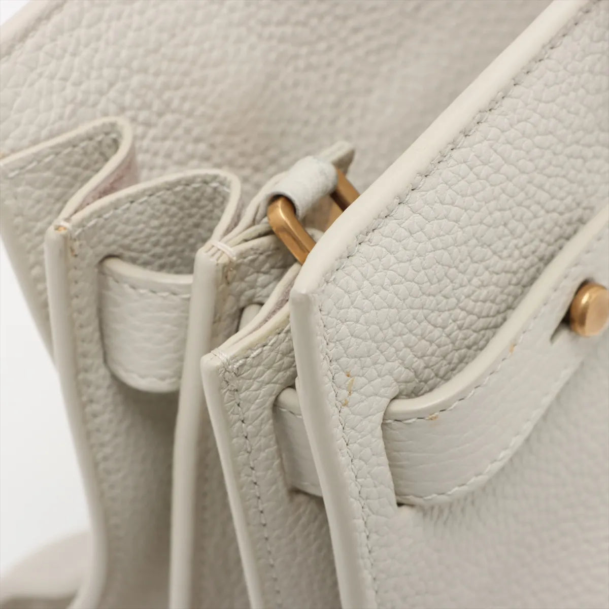 Saint Laurent Paris Sac de Jour Nano Leather Two-Way Handbag White