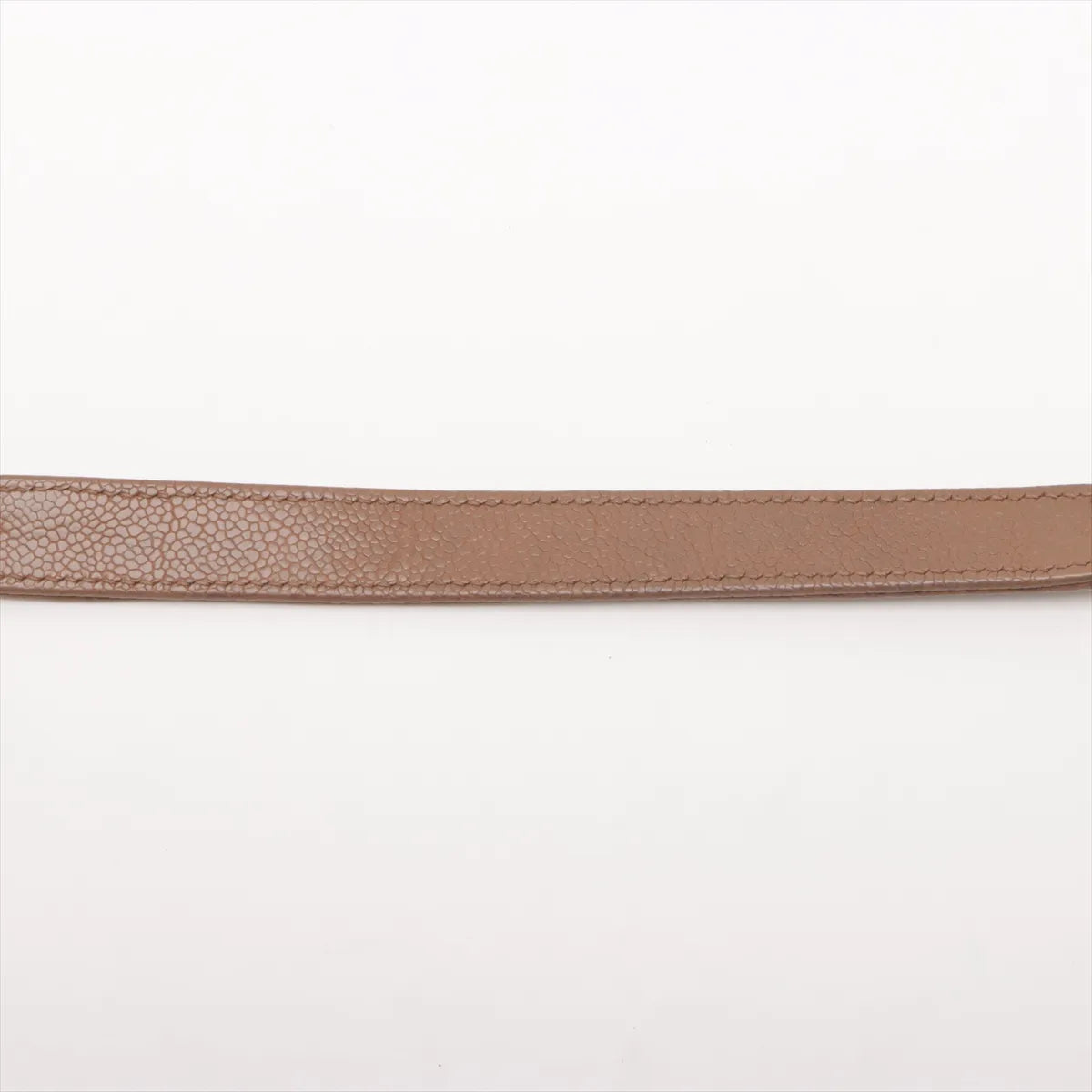 Chanel CC Logo Matelasse Caviar Skin Single Flap Double Chain Bag Brown