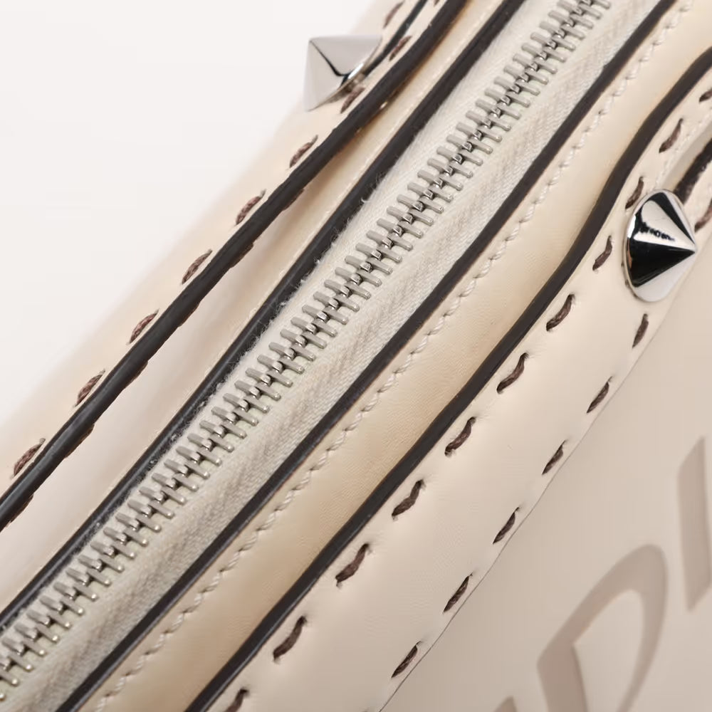 Fendi By the Way Medium Leather Two-Way Handbag Beige