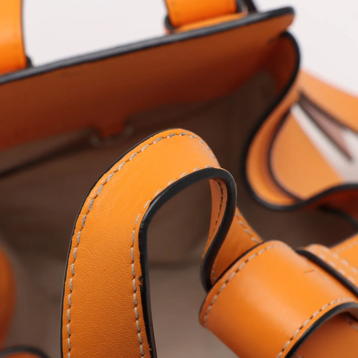 Loewe Hammock Drawstring Medium Leather Two-Way Shoulder Bag Orange