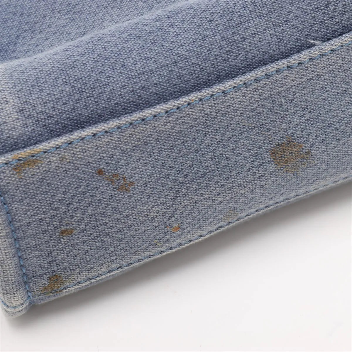 Chanel Deauville Canvas Leather Chain Tote Bag PM Blue