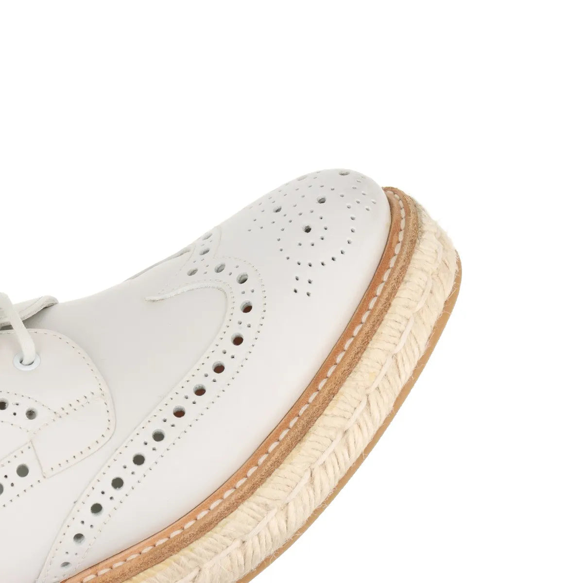Church's Perforated Leather Keely Espadrilles Shoes White