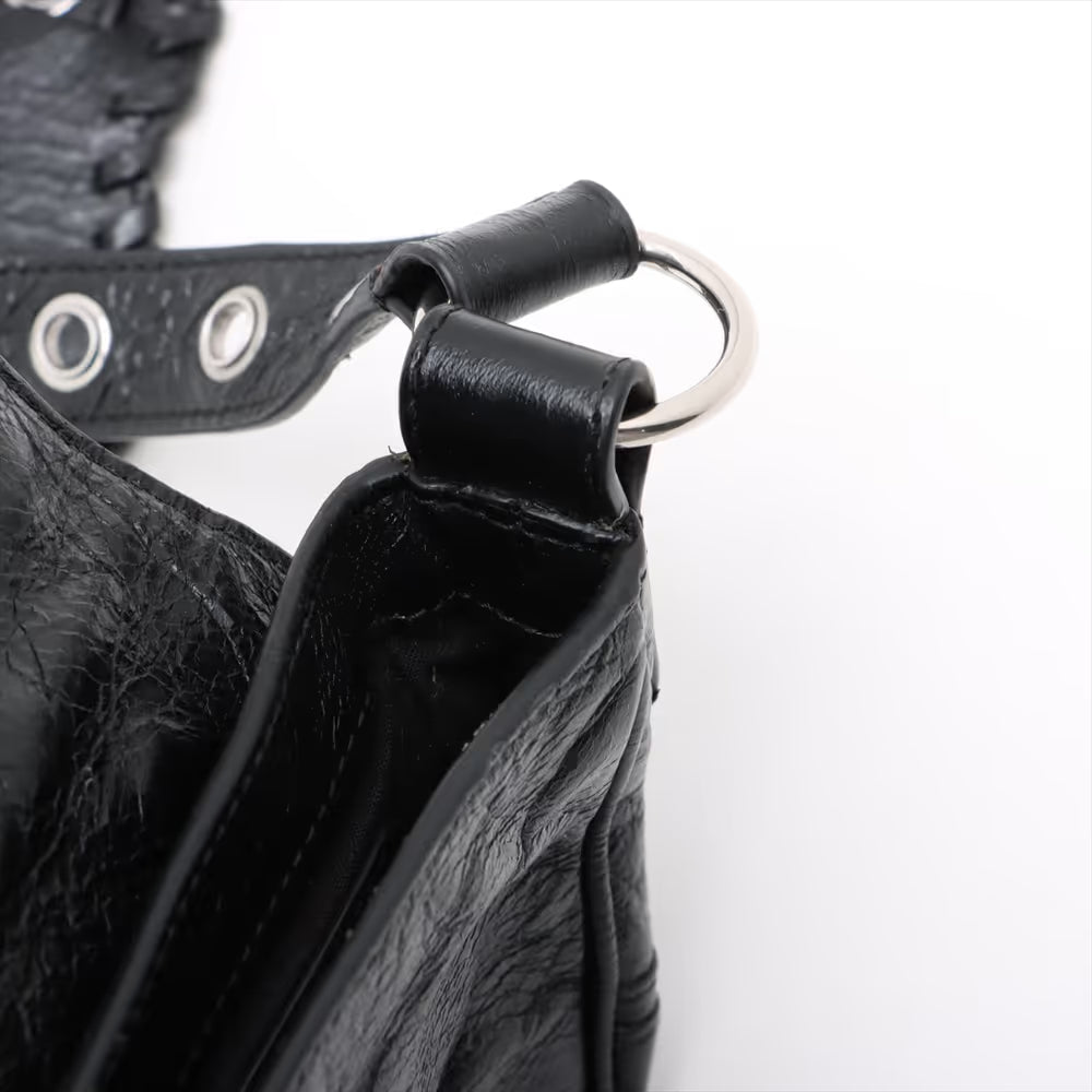 Balenciaga Le Cagole XS Leather Shoulder Bag Black