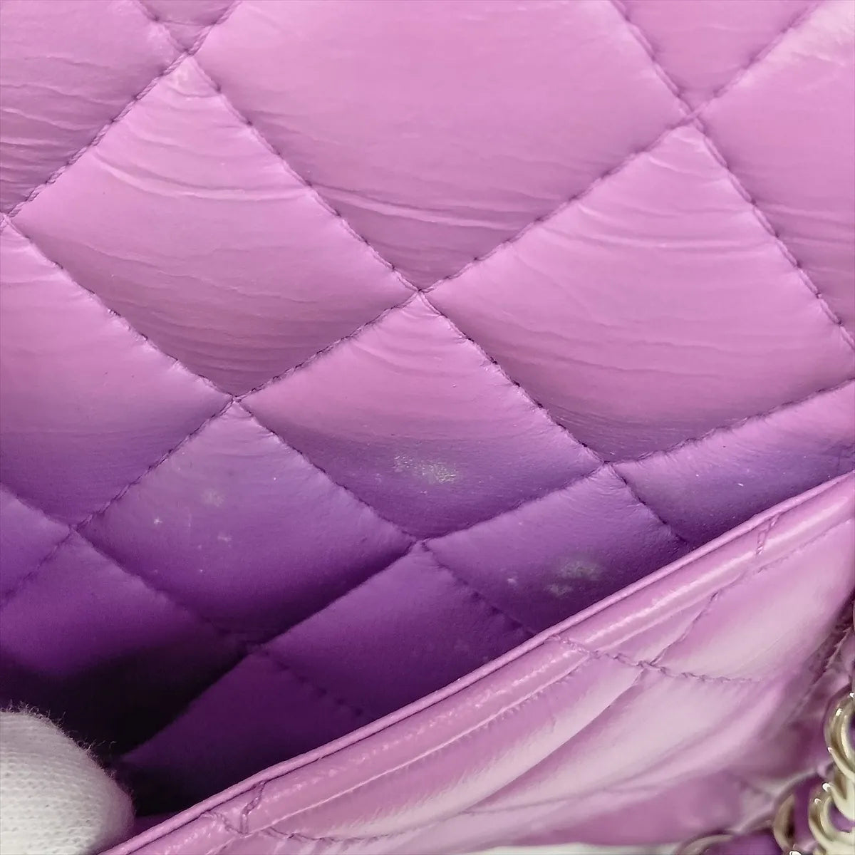 Chanel Mini Matelasse 17 Lambskin Single Flap Single Chain Bag Purple