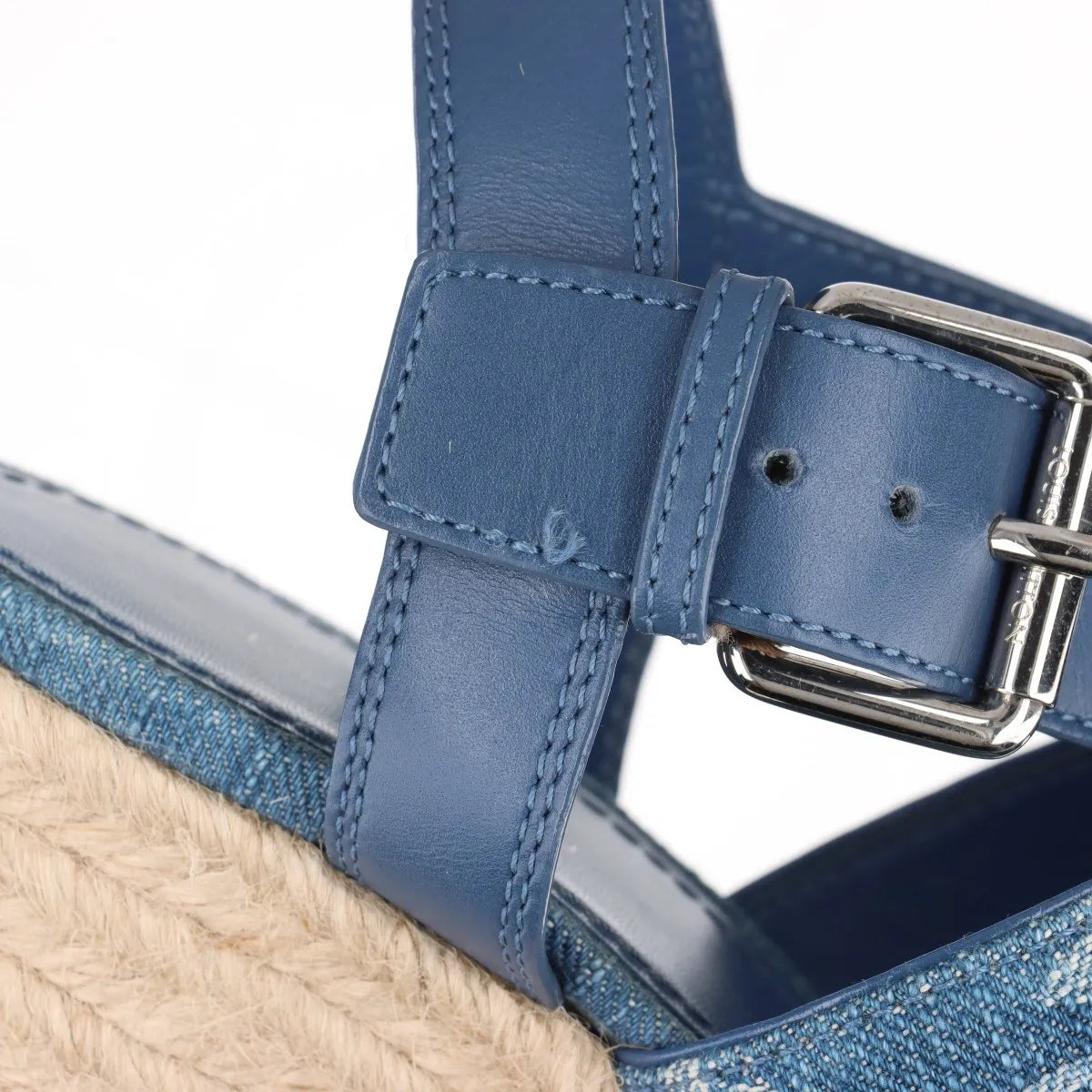 Louis Vuitton Monogram Starboard Denim Wedge Sandal Blue