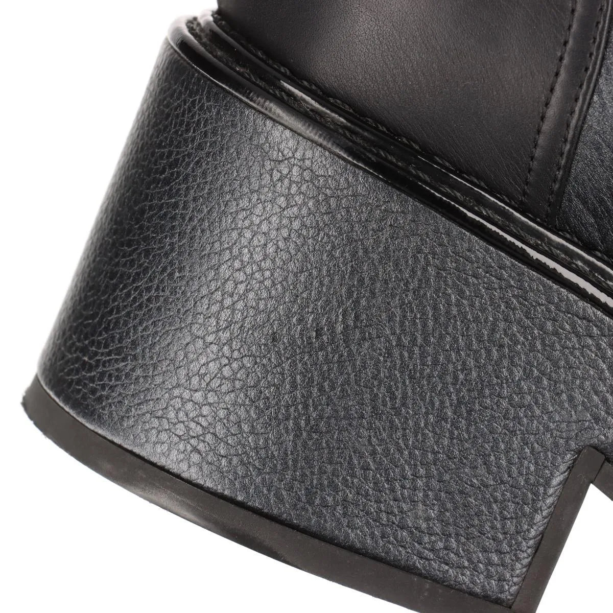 Chanel Logo Matelasse Leather Short Ladies Boots Black