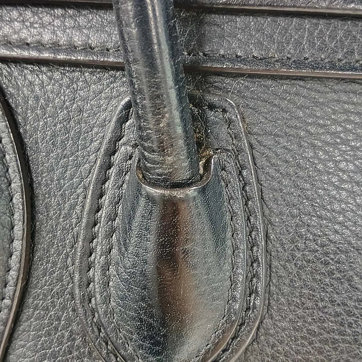 Celine Luggage Nano Shopper Leather Two-Way Handbag Black
