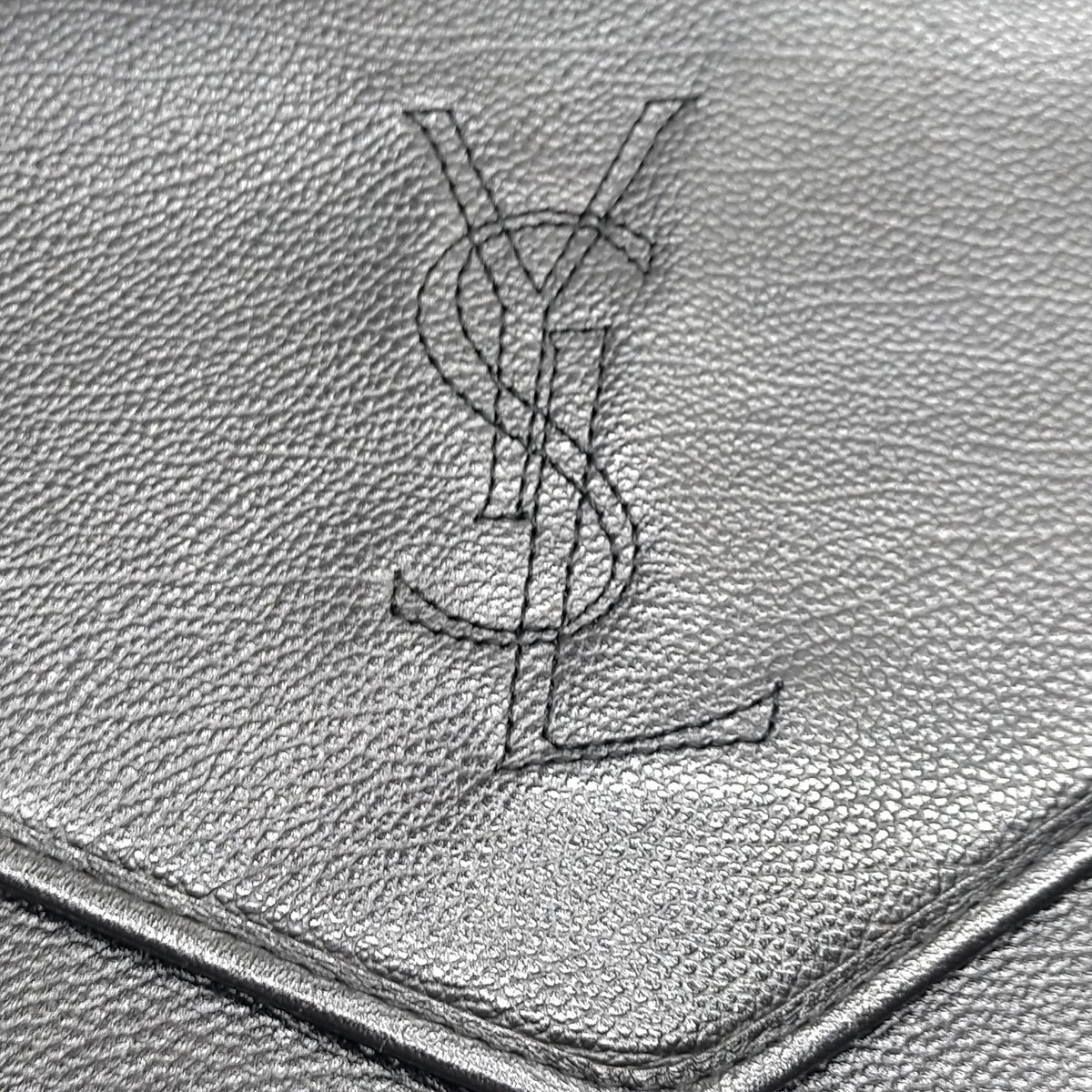 Yves Saint Laurent Leather Clutch Bag Black