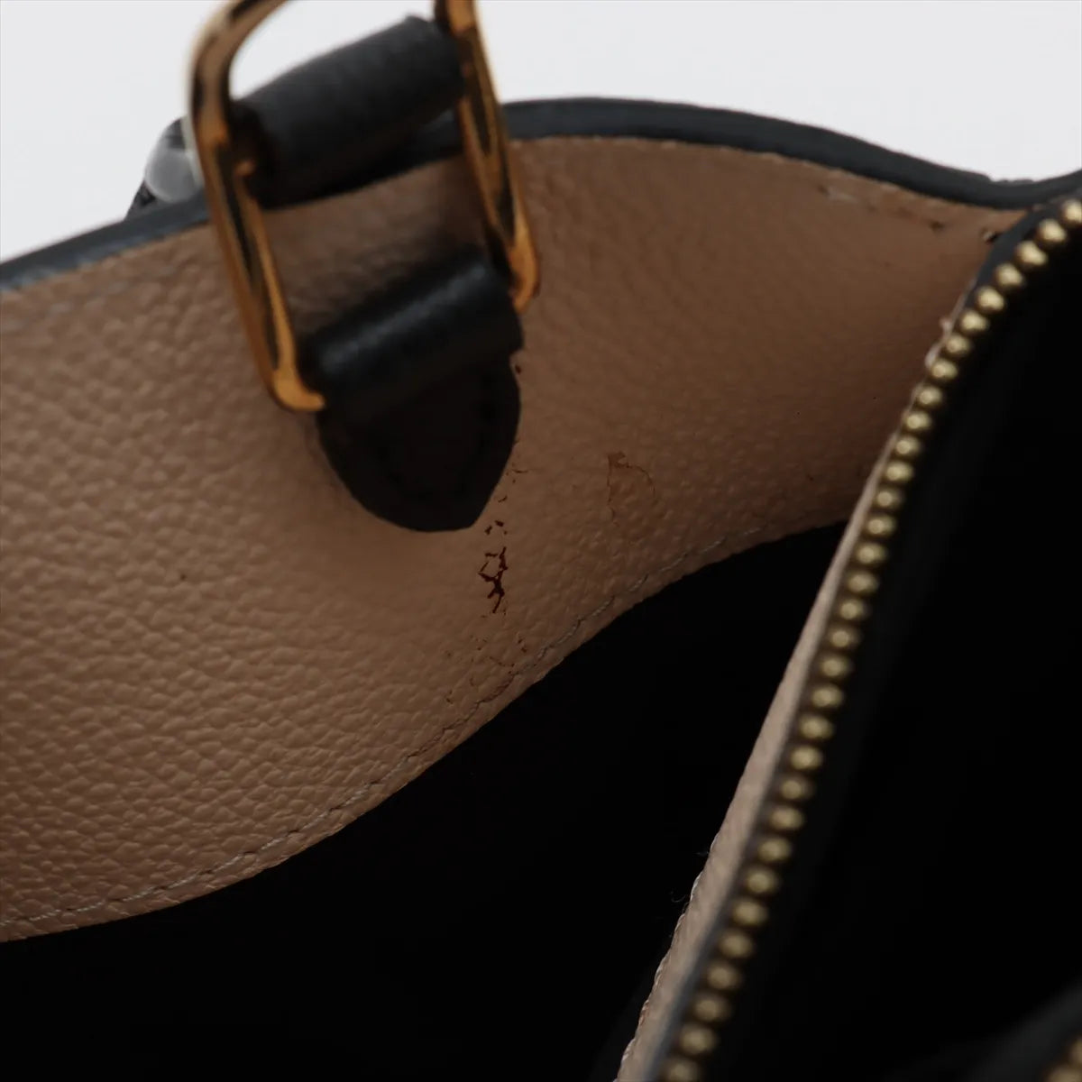 Louis Vuitton Monogram Empreinte Bicolor Petit Palais PM Black x Beige