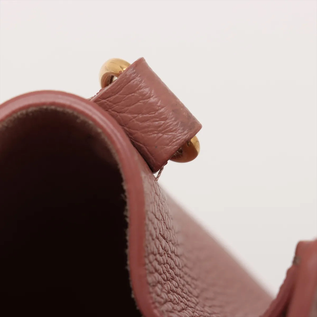 Authentic Celine Luggage Nano Shopper Leather Two-Way Handbag Brownish Pink