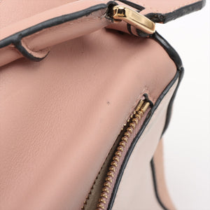Loewe Puzzle Leather & Suede Two-Way Handbag Pink