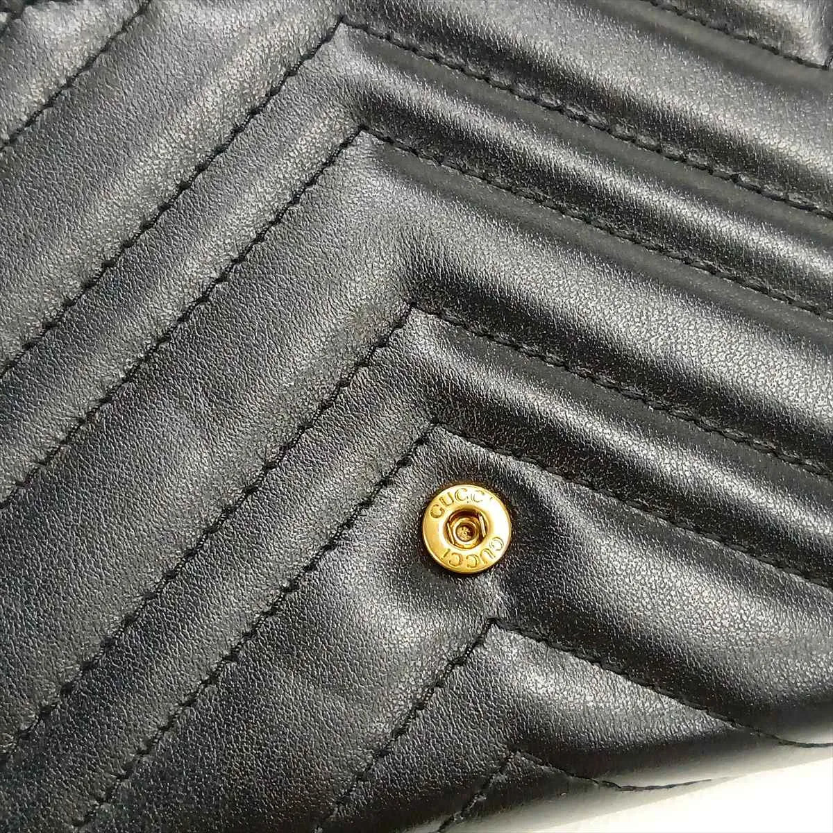 Gucci GG Marmont Leather Wallet on Chain Black