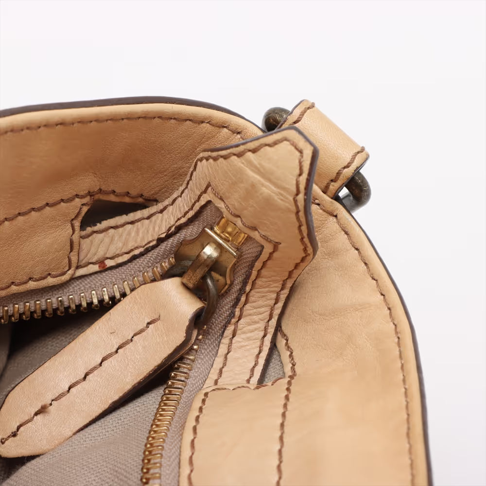 Burberry Nova Check Canvas Leather Two-Way Handbag Beige