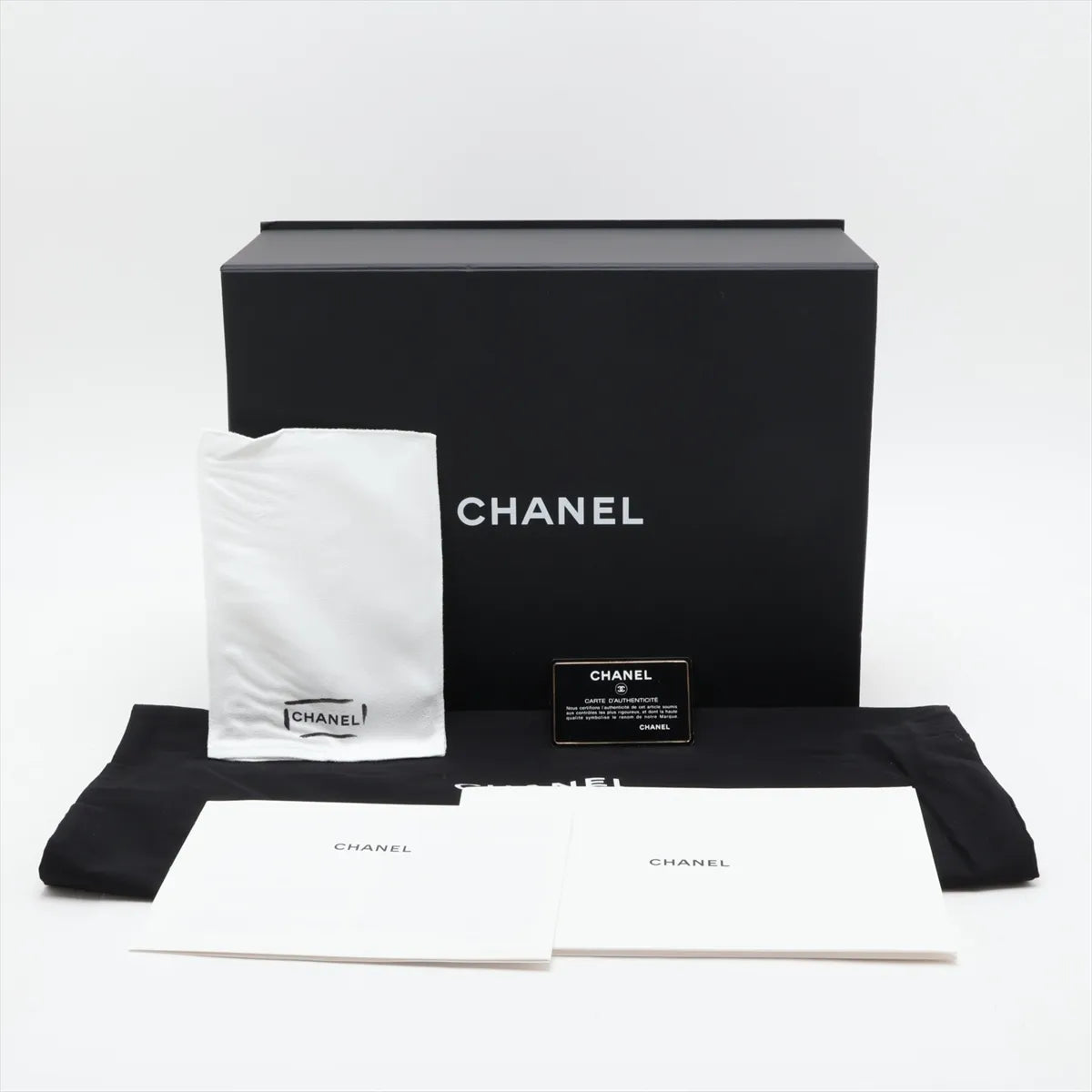 Chanel CC Logo Cotton Leather Chain Fringe Tote Bag Navy Blue