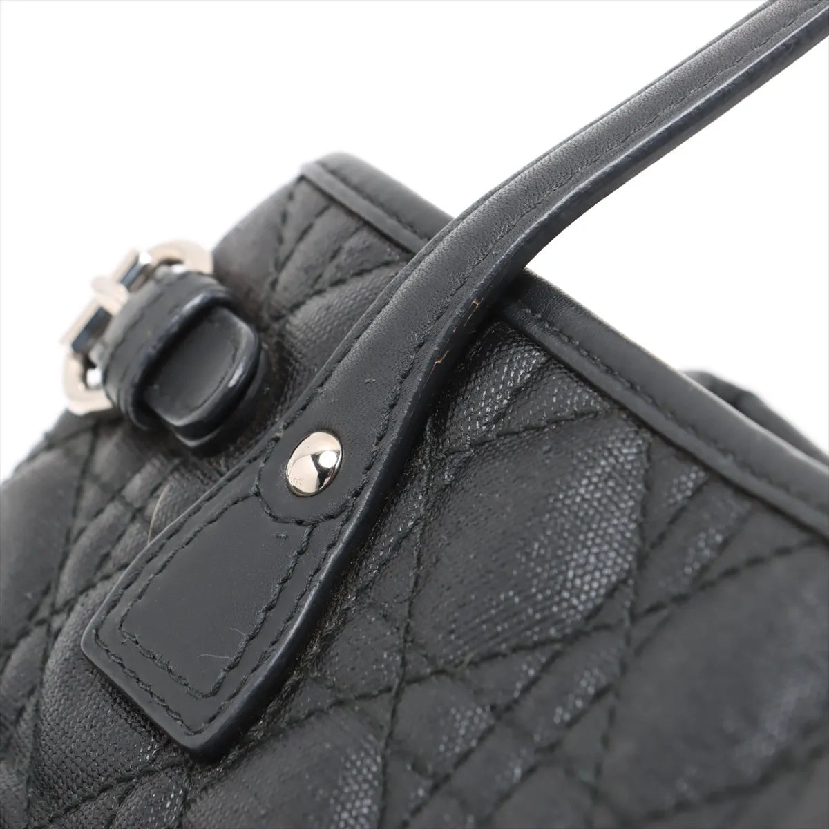 #1 Second Hand Christian Dior Cannage Panarea Tote Bag Black