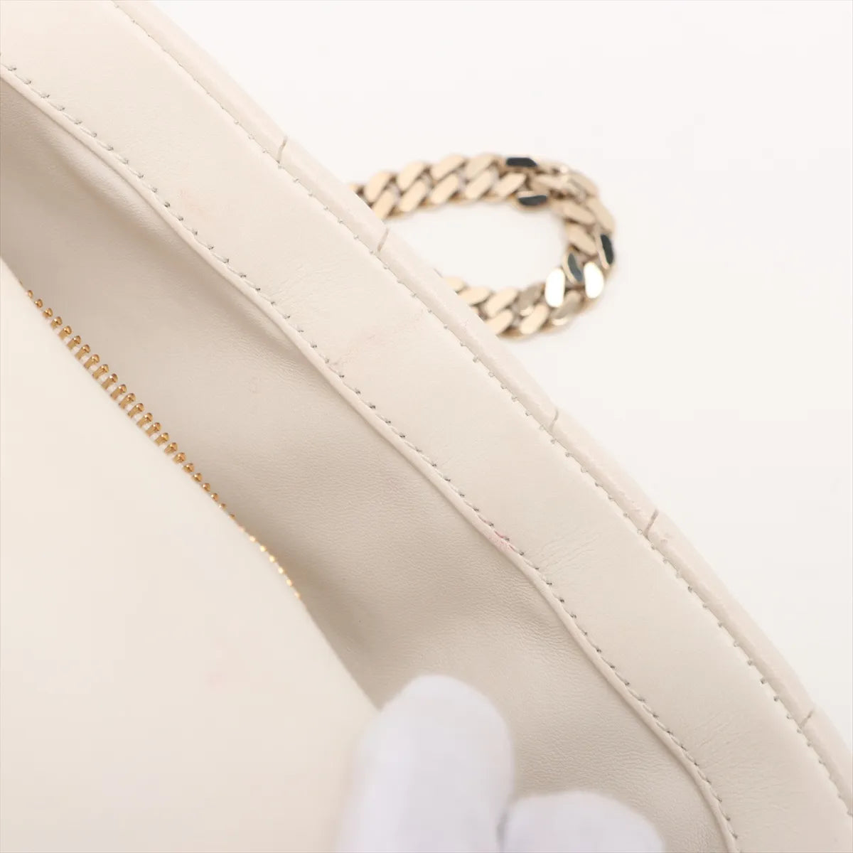 Gucci GG Milano Leather Two-Way Shoulder Bag White