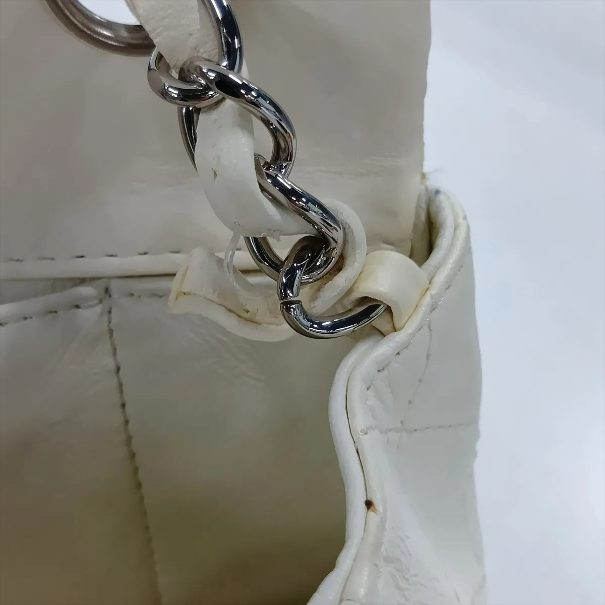 Chanel Matelasse Lambskin Single Flap Single Chain Bag White