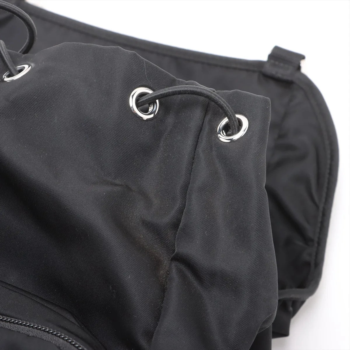 Prada Tessuto Nylon Leather Backpack Black