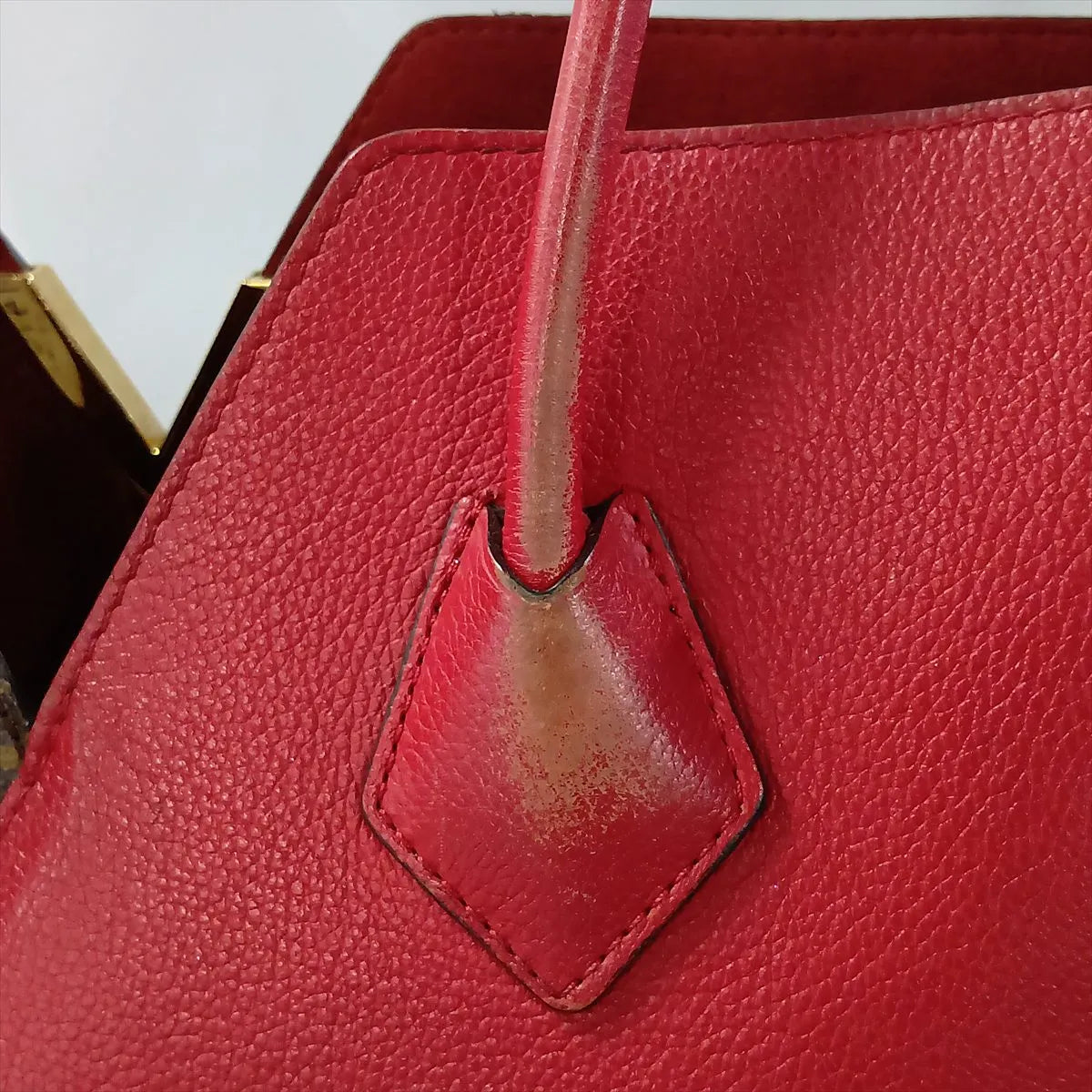 Louis Vuitton Monogram x Leather Kimono PM Brown x Red