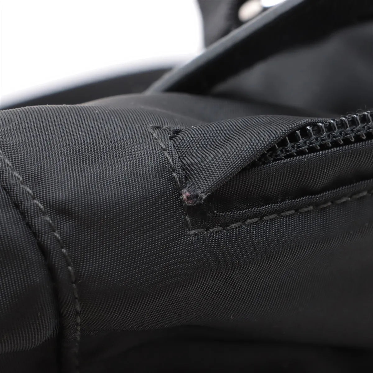 Prada Tessuto Nylon Leather Backpack Black