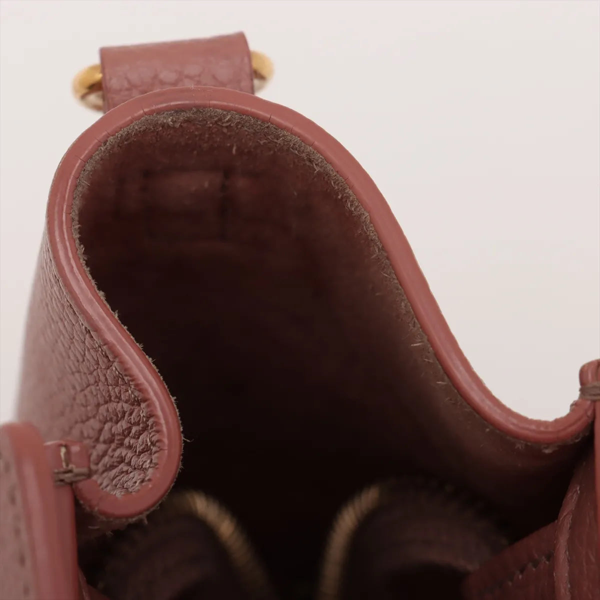 Second Hand Celine Luggage Nano Shopper Leather Two-Way Handbag Brownish Pink