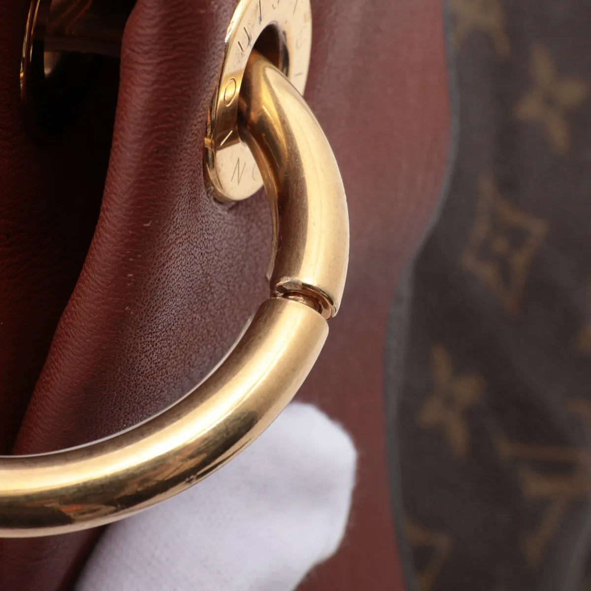 Louis Vuitton Monogram Tuileries Besace Hobo Bag Brown