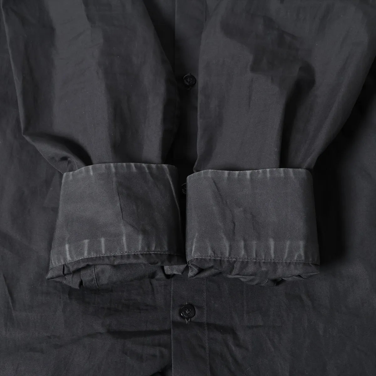 Fendi Zucca Cotton Button Down Long Sleeve Shirt Black